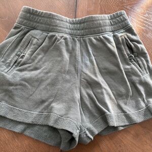 green high rise aerie cotton shorts